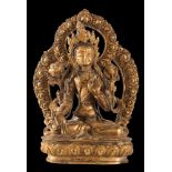 Glit-bronze figure of a Bodhisattva, Nepal, 19th – 20th Century, H cm 23