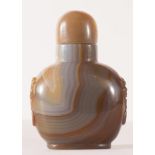 Small agate snuff bottle, 19th – 20th Century, China, H cm 9