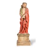 Scultura in terracotta policroma raffigurante ÒCristo con la palma del martirioÓ - sec XIX - H cm