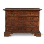 Walnut chest of drawers, four drawers, Emilia, 18th Century