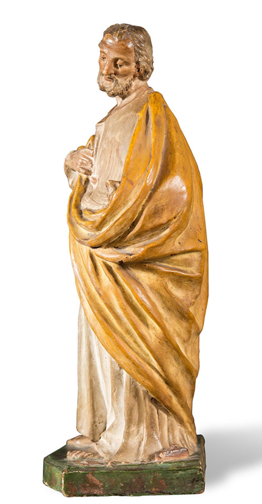 Polychromed terracotta sculpture, "San Giuseppe", 18th Century - Image 2 of 2