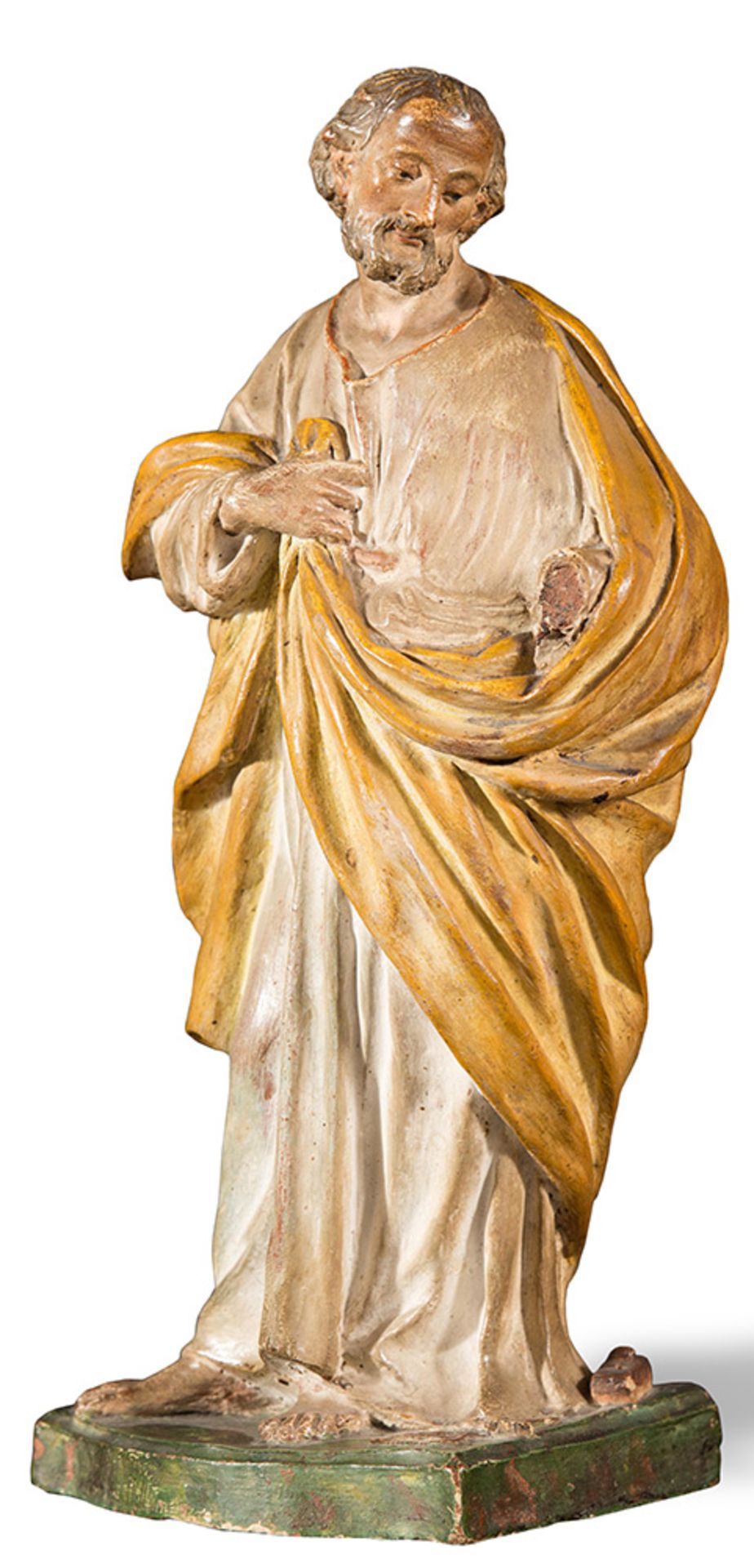 Polychromed terracotta sculpture, "San Giuseppe", 18th Century