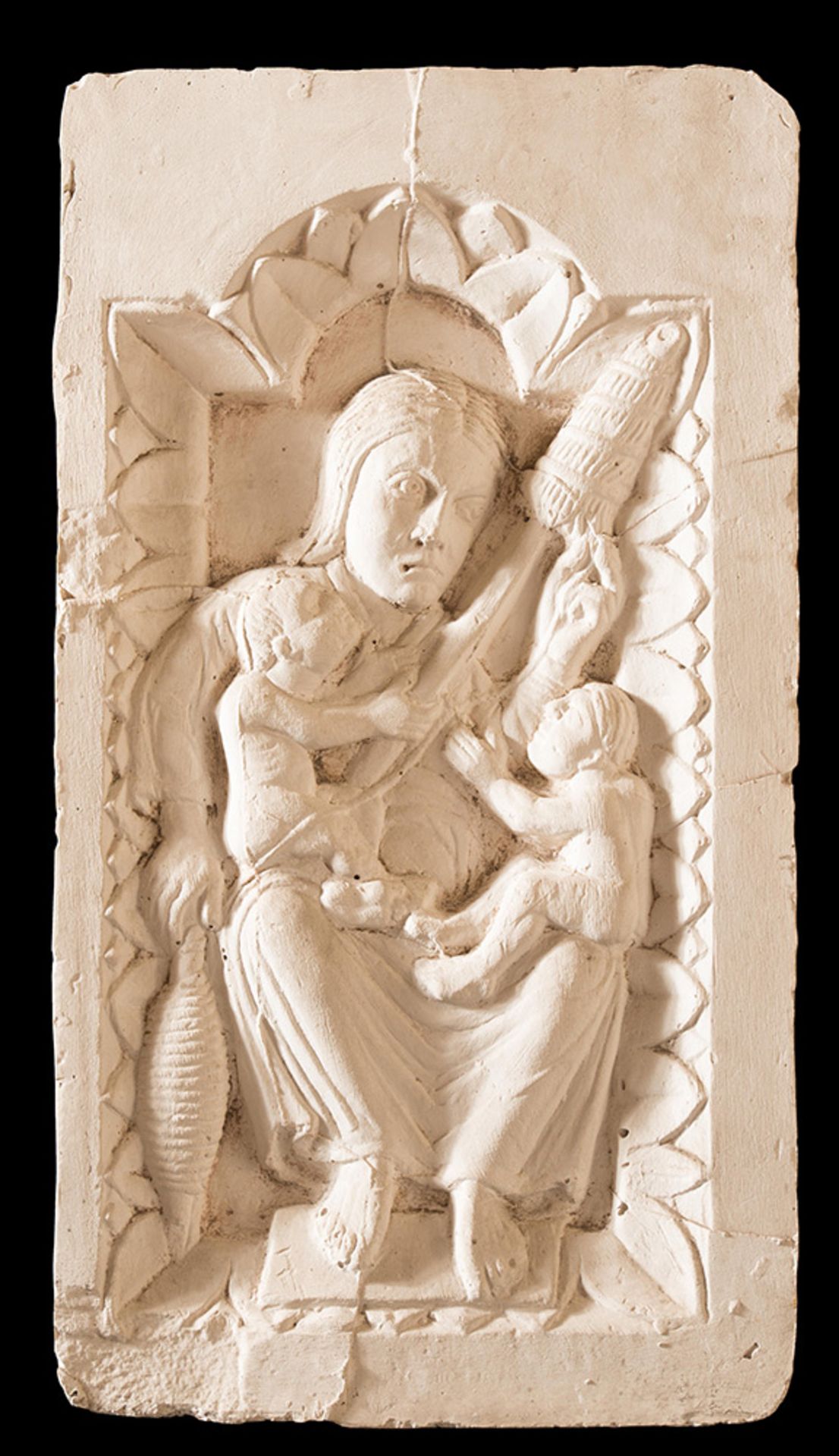 Plaster cast of the 20th Century, "Eva filatrice con Caino e Abele"