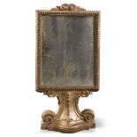 Carved and silvered table mirror, 18th Century