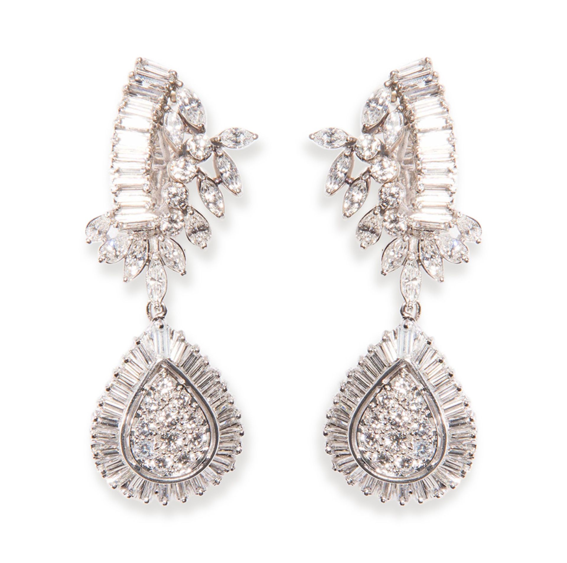 Diamond earrings.