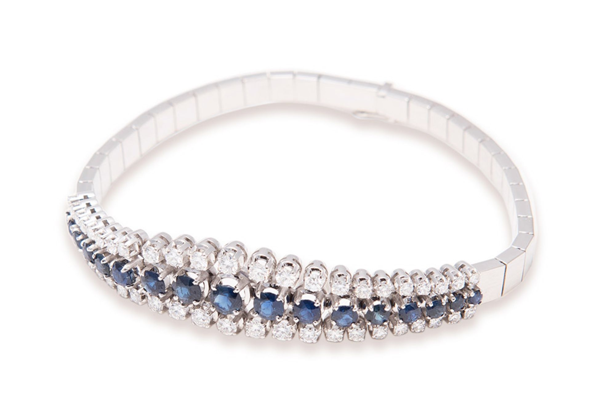 Sapphire and diamond bracelet.