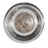Silver dish with gold moon, Stefani.