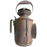 Great Central Railway 3 aspect Handlamp, the body stamped “NOTTON 7964” complete with BR vessel,