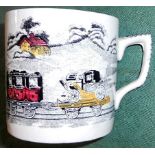 An 1840s/50s commemorative china mug “EXPRESS”, depicts a locomotive & train from the dawn of