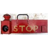 BR(E) “STOP” board with lamp attached. Complete with vessel & burner in original condition.