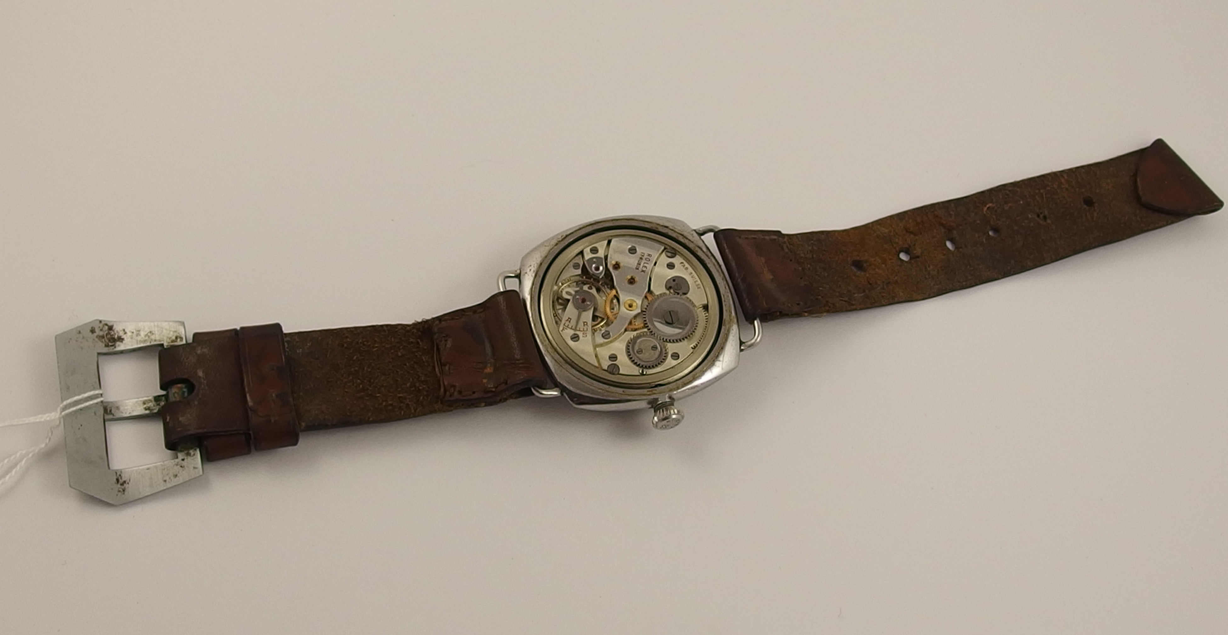 A Panerai Type D Model 3646 Military Wristwatch with Rolex 17 Rubis movement with domed perspex - Image 5 of 6