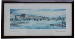 Carriage Print London Waterloo Bridge by Kenneth Steel, from the LNER post war series