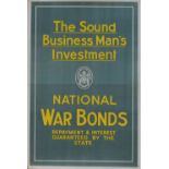 Posters, a pair WWI: 'War 5/- Loan - Invest Today' 19.5in x 29in published by the Parliamentary