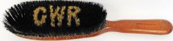 GWR wooden Clothes Brush with GWR picked out in beige colour within the black bristles. Makers