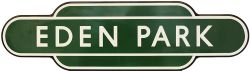 Totem BR(S) EDEN PARK F/F, dark green. Ex SER station between Elmers End and West Wickham. In