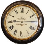 Plymouth Devonport and South Western Junction Railway 12inch mahogany cased Dial Clock, in