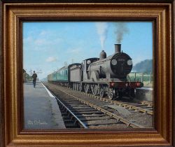 Original Oil Painting on board '30711 on a local' by Philip D. Hawkins FGRA. A quiet country scene