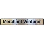 Nameplate 'Merchant Venturer', stainless steel. Ex HST Power Car number 43125 named Bristol Temple