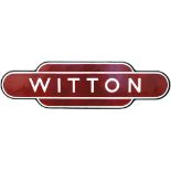 Totem BR(M) WITTON, F/F. Ex LNWR station opened in 1837 between Perry Barr and Aston. This was the