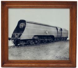 Signed photograph of 21C1 in original frame that hung in the office of RL Curl at Eastleigh. He