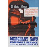 Poster WWII 'If This Man Doesn't Keep His Fires Clean a U Boat May Get 8000 Tons of Your Food'