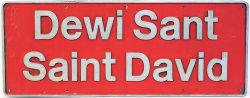 Nameplate 'Dewi Sant/Saint David', cast aluminium. Ex Brush built class 47 number D1927 released