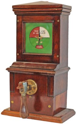 GNR mahogany cased Signal Box Pegging Instrument in clean ex box condition