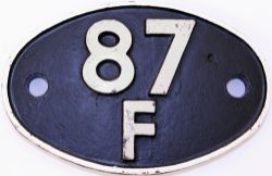 Shedplate 87F Llanelly until July 1964.Face and rear restored but clear WR casting marks.