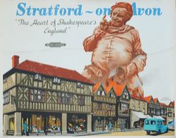 Poster British Railways 'Stratford-on-Avon - The Heart of Shakespeare's England' by Frank Newbold