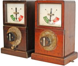 GWR 1947 Permissive Block Instruments, a pair comprising one Pegging and one Non-Pegging. Both in