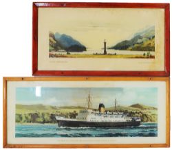 Carriage Prints, a pair both in original glazed frames: Loch Shiel, Western Highlands by Douglas
