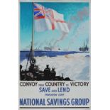 Poster WWII 'Convoy Your Country To Victory - Save & Lend Through Our National Savings Group' by