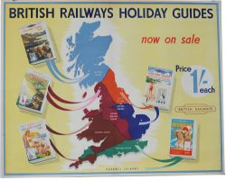 Poster 'British Railways Holiday Guides' anon, quad royal 40in x 50in. Produced in 1949 to show
