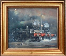 Original Oil Painting on board 'Preparing For Nightfall' by Philip D. Hawkins FGRA. An evocative