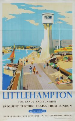 Poster - 'Littlehampton For Sands and Sunshine - Frequent Electric Trains From London' by Frank