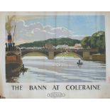 Poster British Railways 'The Bann At Coleraine' by Norman Wilkinson quad royal 40in x 50in. View