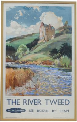 Poster - 'The River Tweed' by Jack Merriott double royal. Published by the Railway Executive