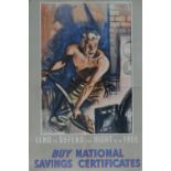 Poster 'Lend To Defend the Right to be free - Buy National Savings' by John Pimlott, 29.5 x 19.5