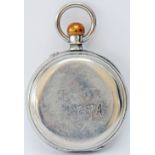 Great Central Railway Pocket Watch, nickel cased with top wind and push button set
