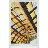 Poster 'London Kings Cross' by Brendan Neiland, double royal 25in x 40in. Produced for the Inter