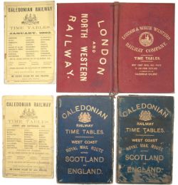 Caledonian & LNWR Timetable covers