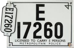 Taxi sign & Numberplate