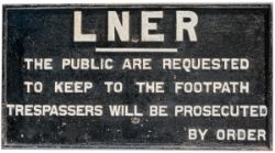 LNER Keep to the Footpath