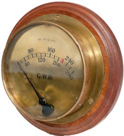 GWR brass pressure gauge