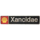 Nameplate XANCIDAE ex class 47 47010 which was named without ceremony at Crewe Diesel TMD in May