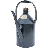 LMS oil can with carrying handle and long pouring spout. Brass plated LMSR TO BE RETURNED TO OIL