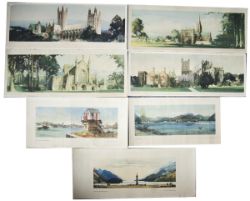 Original carriage prints x7, all removed from carriages on the IOW. EXETER CATHEDRAL DEVONSHIRE,