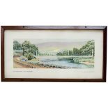 Carriage Print RIVER DEE AT CAMBUS O' MAY, ABERDEENSHIRE by Lance Cattermole R.O.I. View of the