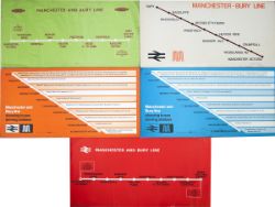 Carriage print route diagrams x5 all for the MANCHESTER BURY LINE. All in good condition ready to