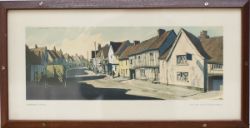 LNER carriage print LAVENHAM SUFFOLK by Roland Hilder RI. In excellent condition. An extremely